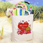 No Lion Personalized Canvas Valentine Tote Bag